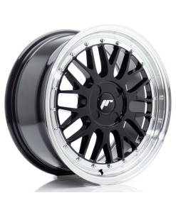 JR Wheels JR23 17x8 ET20-45 4H (Custom PCD) Gloss Black w/ Machined Lip