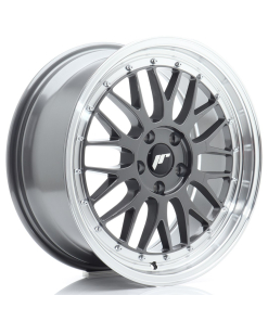 JR Wheels JR23 18x8 ET40 5x112 Hyper Gray w/ Machined Lip