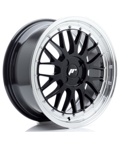 JR Wheels JR23 18x8 ET20-42 4H (Custom PCD) Gloss Black w/ Machined Lip