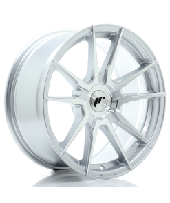 JR Wheels JR21 17x8 ET20-35 (Custom PCD) Silver Machined Face