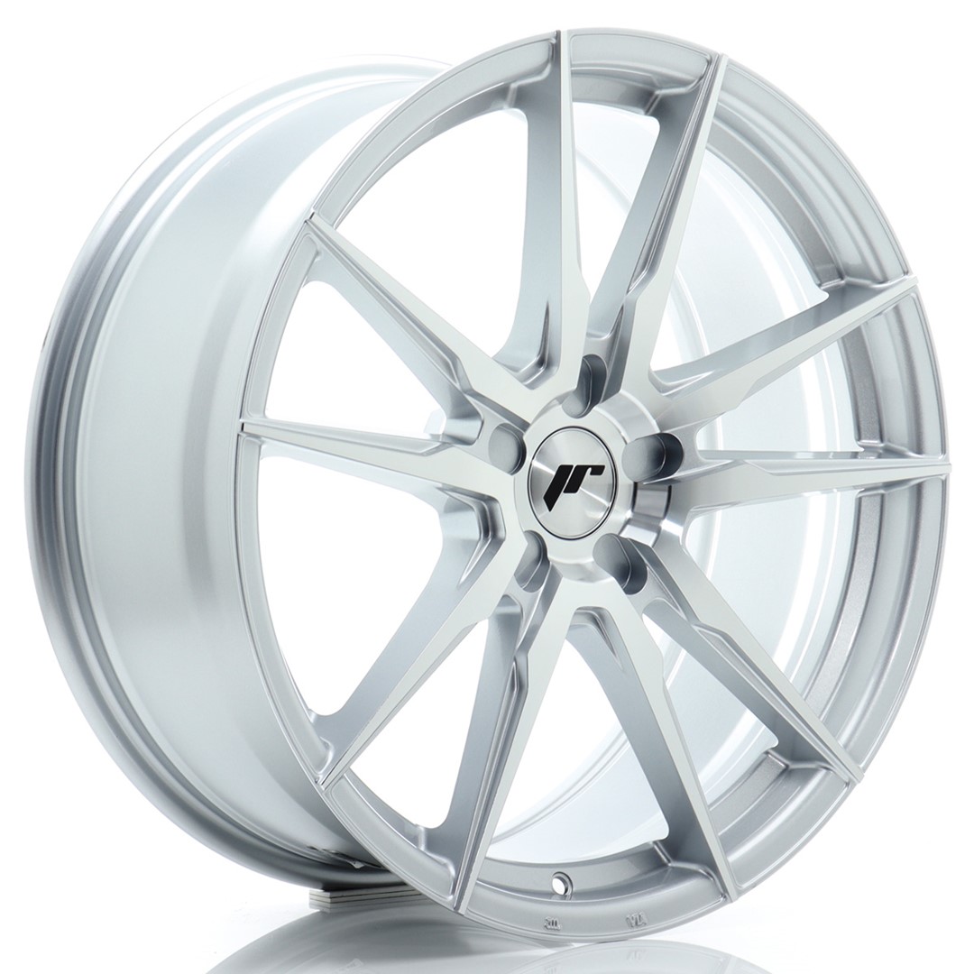 JR Wheels JR21 20x8 ET20-40 5H (Custom PCD) Silver Machined Face