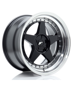 JR Wheels JR6 18x10,5 ET0-25 5H (Custom PCD) Gloss Black w/ Machined Lip