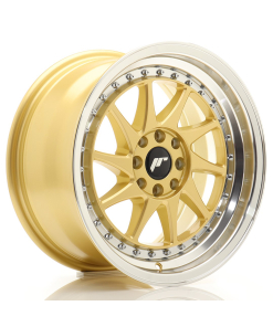 JR Wheels JR26 16x8 ET25 4x100/108 Gold w/ Machined Lip