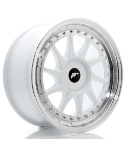 JR Wheels JR26 17x8 ET20-35 (Custom PCD) White w/ Machined Lip