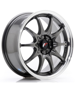 JR Wheels JR5 16x7 ET30 5x100/114,3 Gun Metal w/ Machined Lip