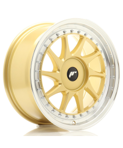 JR Wheels JR26 17x8 ET20-35 (Custom PCD) Gold w/ Machined Lip