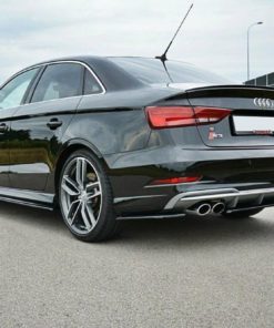 Audi A3 8V facelift 16-20 S-line takapuskurin carbon-look kulmapalat Maxton-3