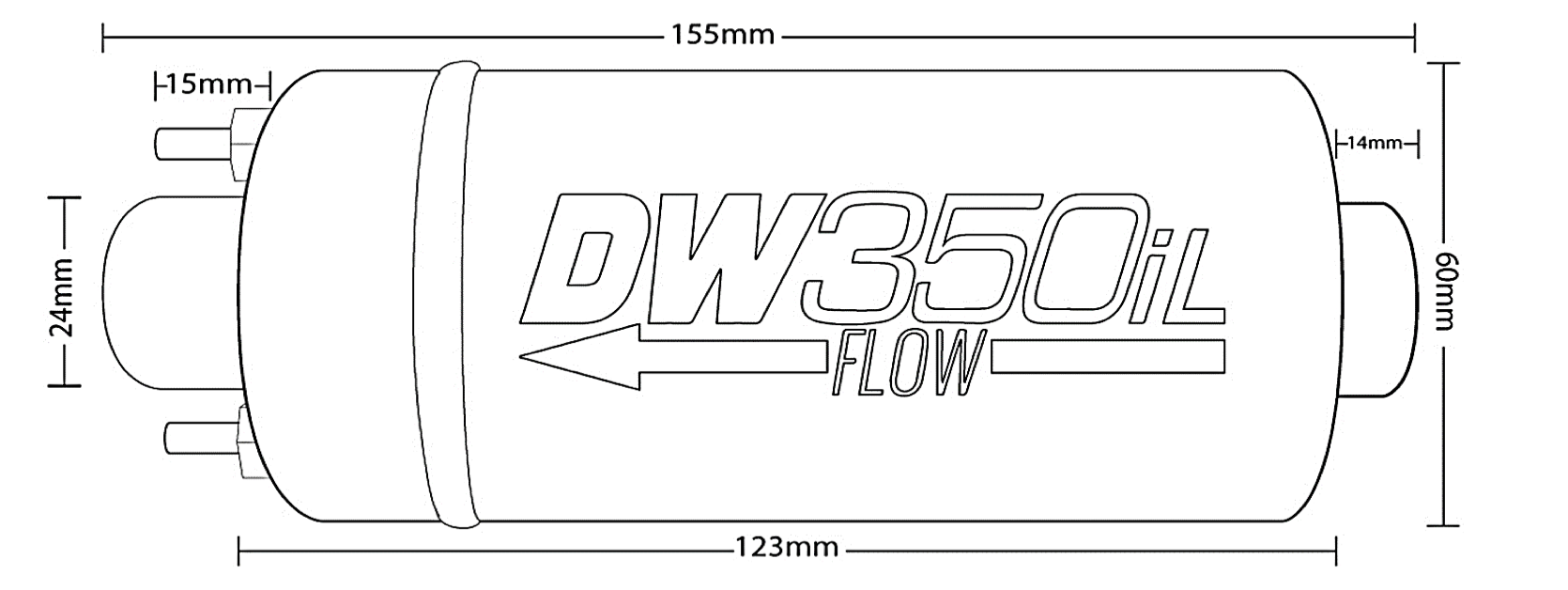 DW350 dimensions
