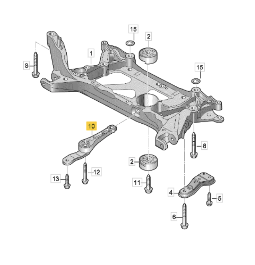 VAG MQB Dogbone uretaaniset vahvikkeet, Audi/VW/Skoda/Seat EA888.3-3