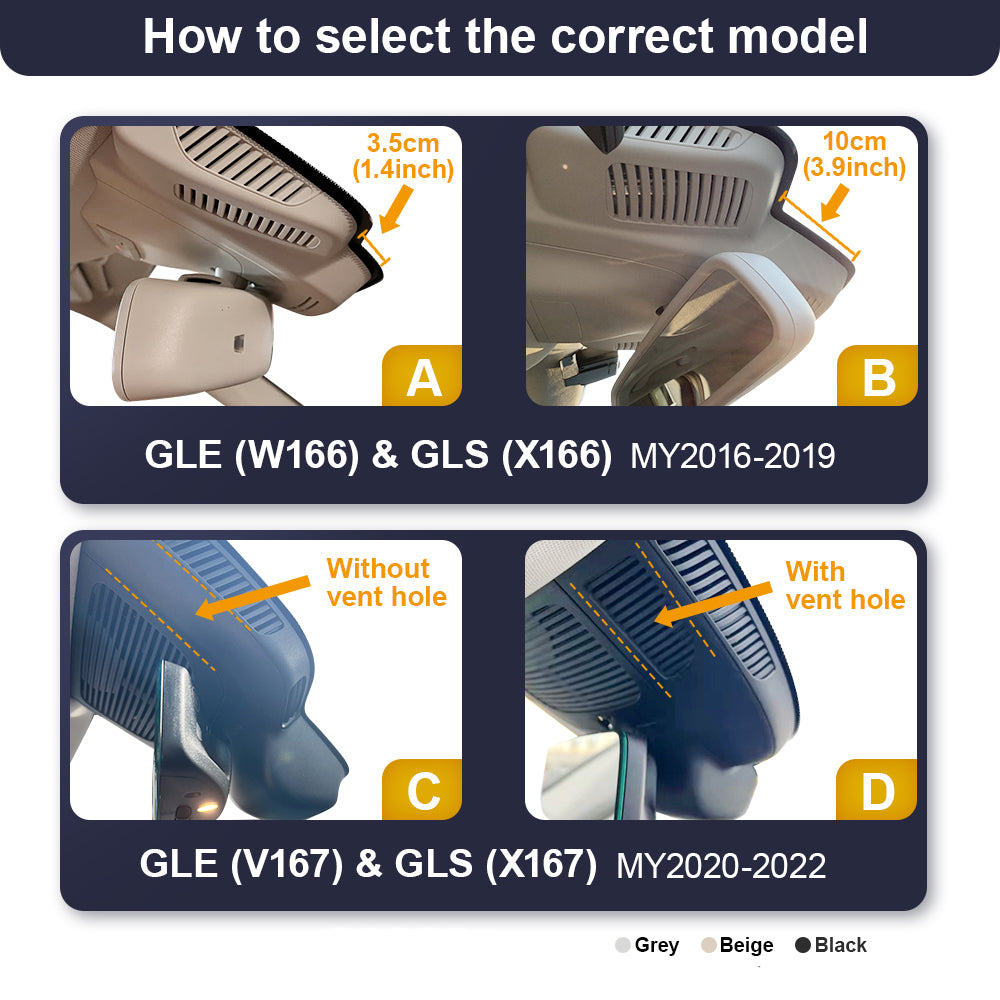 FitcamX autokamera, Mercedes-Benz GLS / GLE (166/167)-2