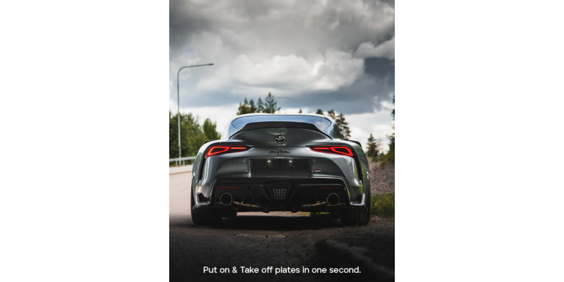 Toyota Supra license plate holder