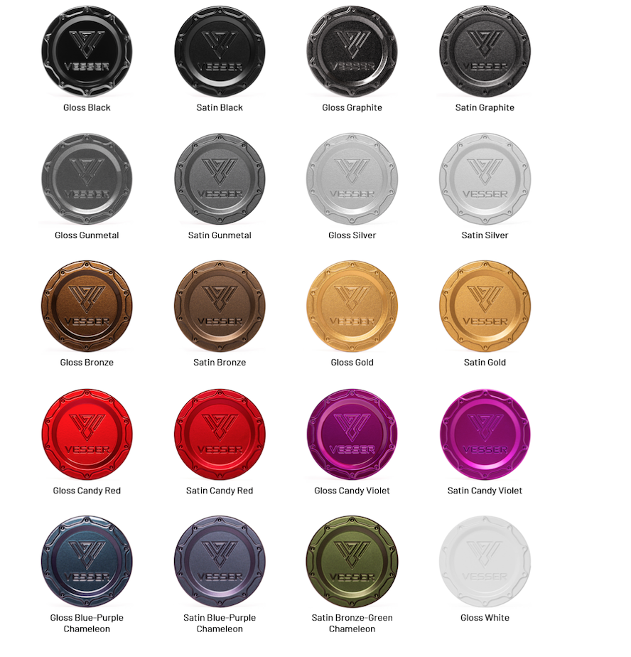 Vesser Custom Finish chart