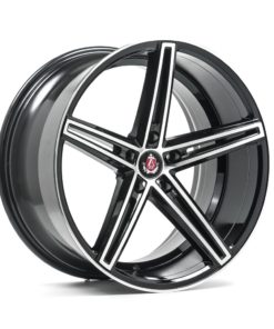 AXE EX14 vanne, 19x8.5 / 5x112 ET42 BLACK & POLISHED