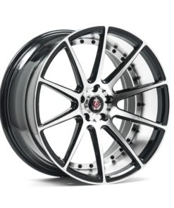 AXE EX16 vanne, 19x8.5 / 5x115 ET40 BLACK POLISHED FACE & BARREL