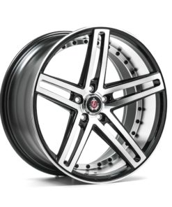 AXE EX20 vanne, 19x9.5 / 5x114.3 ET40 BLACK POLISHED FACE & BARREL