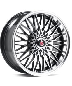AXE EX3 vanne, 17x7.5 / 5x114.3 ET35 BLACK POLISHED FACE & MIRROR DISH