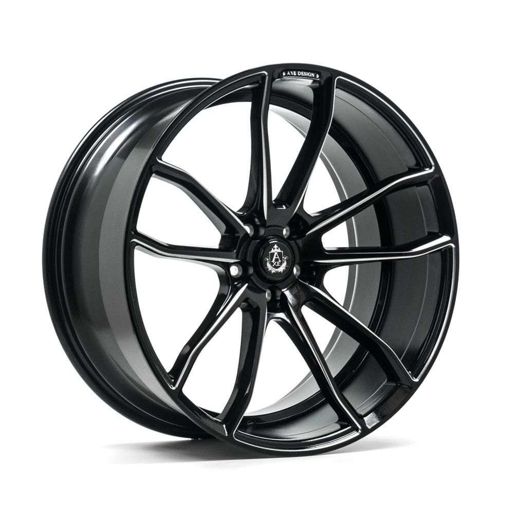 AXE EX33 vanne, 22x10.5 / 5x112 ET38 GLOSS BLACK & CHAMFER