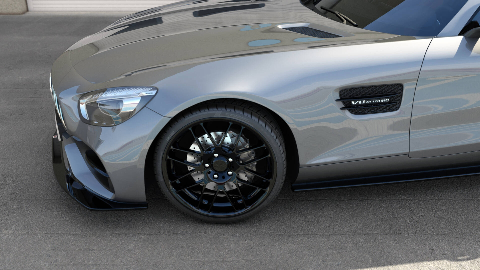 Etusplitteri Mercedes-AMG GT S C190 Facelift, Maxton-3