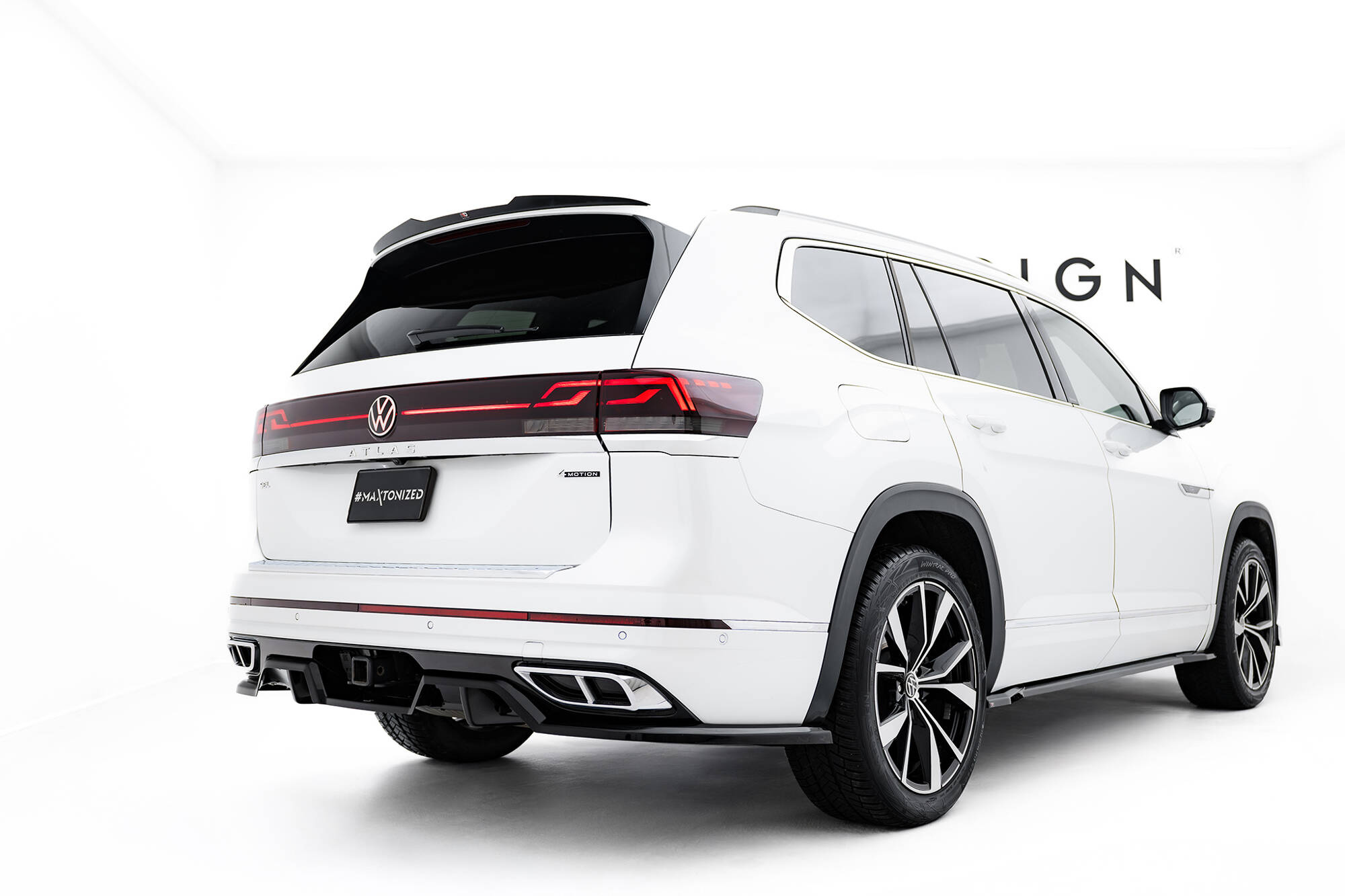 Takasplitteri (w/ v. bars) Volkswagen Atlas R-Line Mk1 Facelift 2, Maxton-2