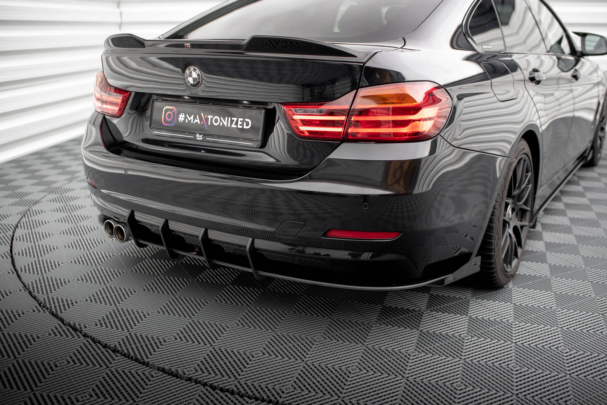 Street Pro Rear Side Splitters + Flaps BMW 4 Gran Coupe F36, Maxton