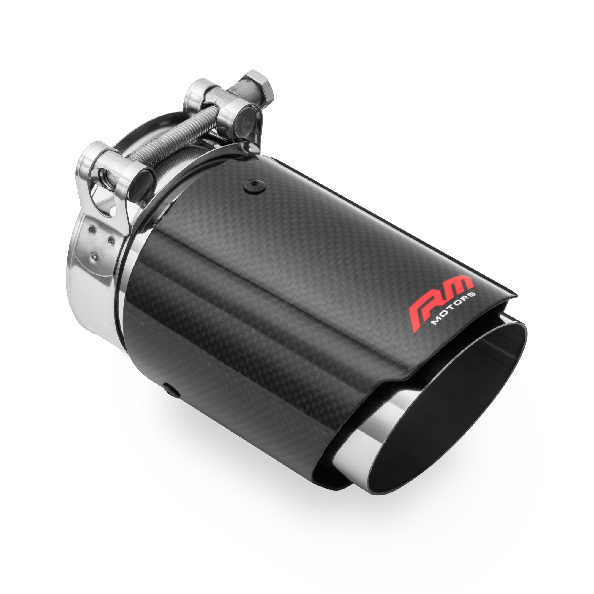 Pakoputken ulostulo 101mm hiilikuituinen, 76mm putkelle (RMT-C101-2/63R)