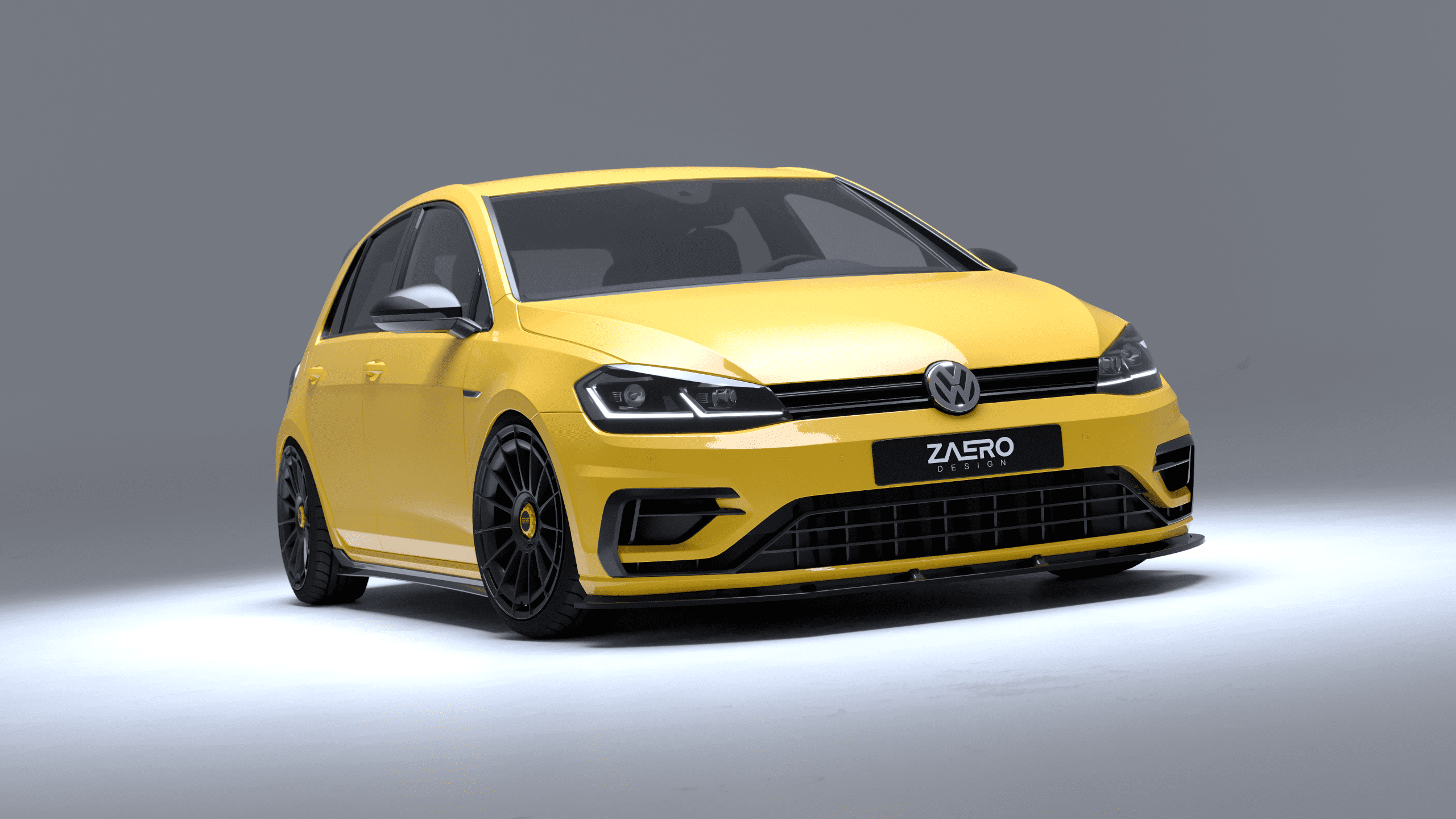Volkswagen Golf MK7.5 R, Zaero Design EVO-1 etusplitteri-5
